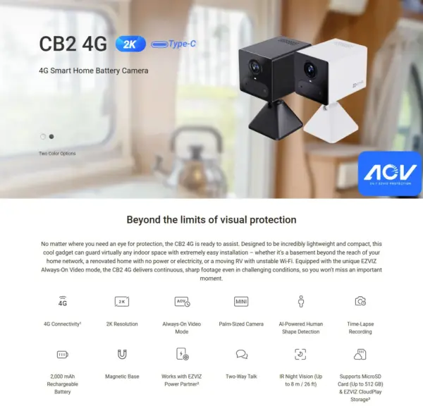 ⁦كاميرا واي فاي صغيره من ايزفز 4G⁩ - الصورة ⁦2⁩